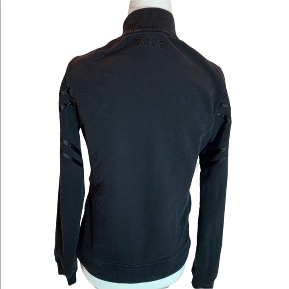 BCBGMaxAzria Black Full Zip Up Logo Jacket Size M - Picture 3 of 8